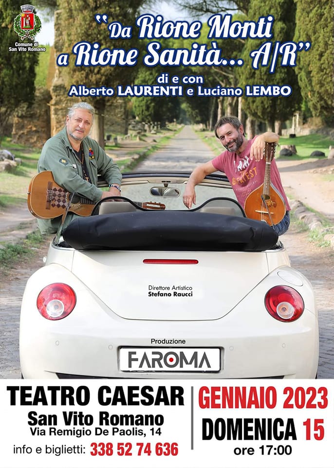 Teatro. A San Vito in scena “da Rione Monti a Rione Sanità… A/R”
