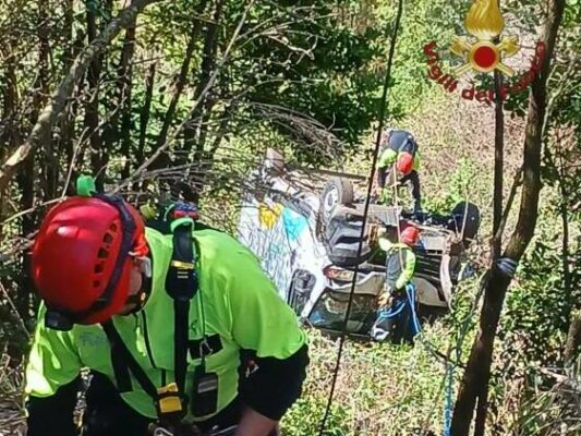 Zagarolo. I Vigili del Fuoco durante le operazioni di soccorso